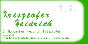 krisztofer heidrich business card